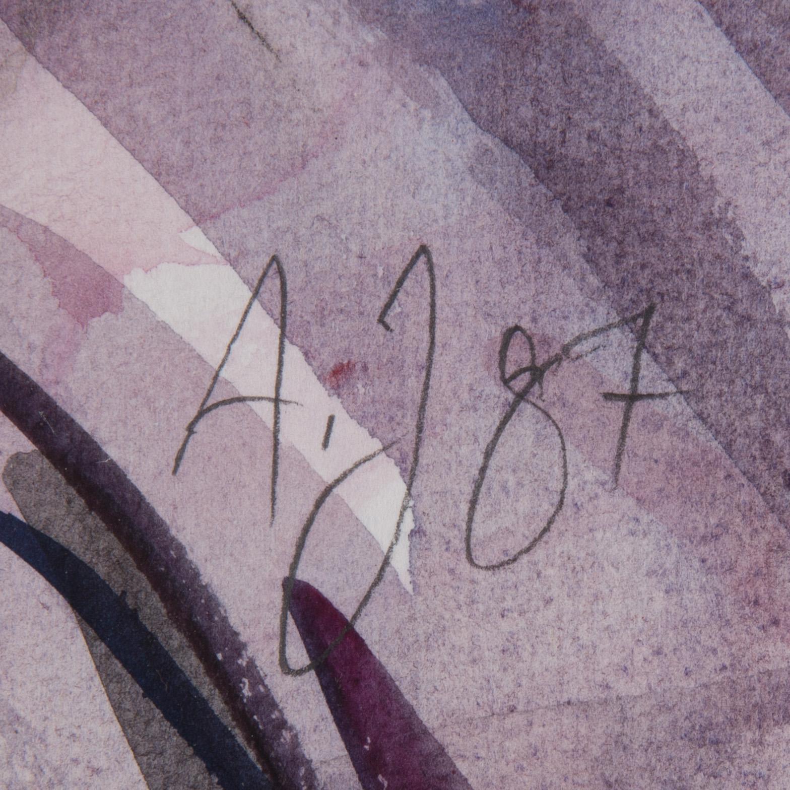 ALVAR JANSSON, watercolor on paper, signed AJ and dated -87.