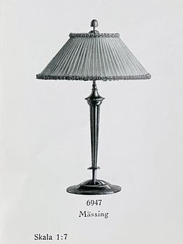 Harald Notini, bordslampa, modell "6947", Arvid Böhlmarks Lampfabrik, 1920-30-tal.