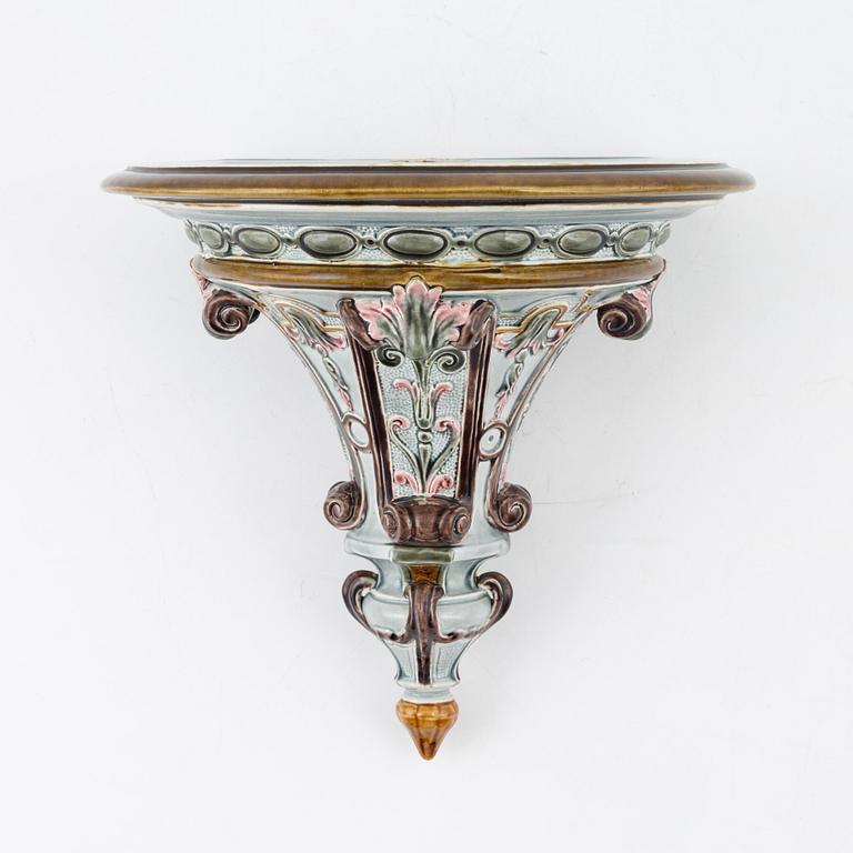 Majolica shelf Rörstrand, late 1800's/ around 1900's.