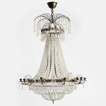 Chandelier, Empire style, late 20th century.