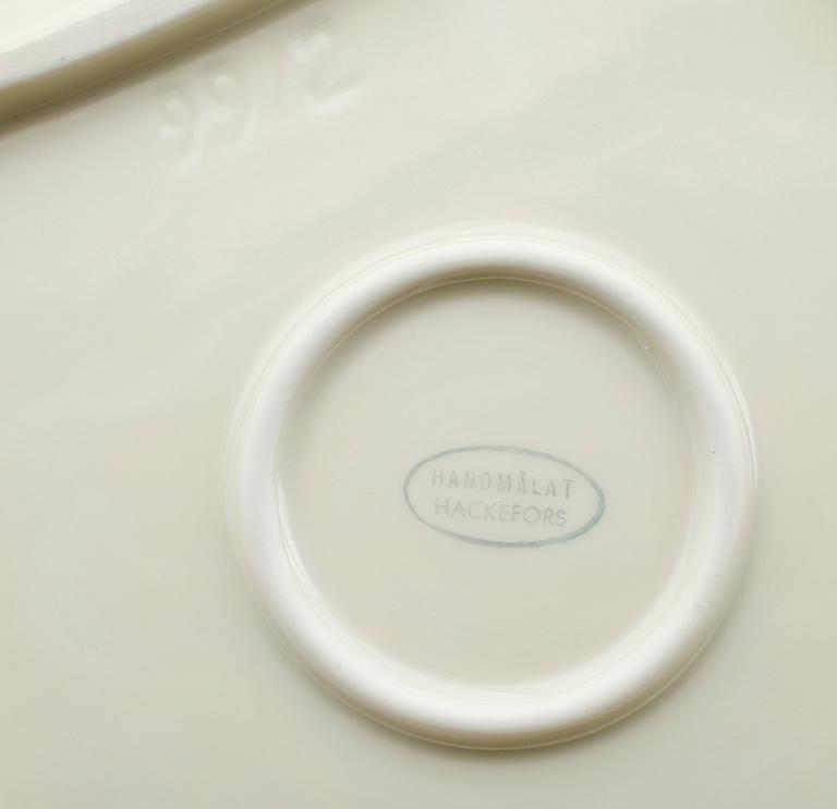 MATSERVIS, 58 delar, porslin, Hackefors, 1900-talets mitt.