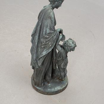 TRÄDGÅRDSSKULPTUR, patinerad brons,  1900-tal.