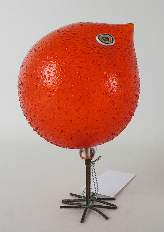 SKULPTUR, glas, Peter Pelzel, "Pulcino", Vistosi, Italien.