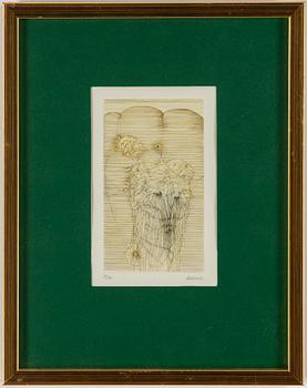 HANS BELLMER, färgetsning, 1967, signerad med blyerts och numrerad 39/150.
