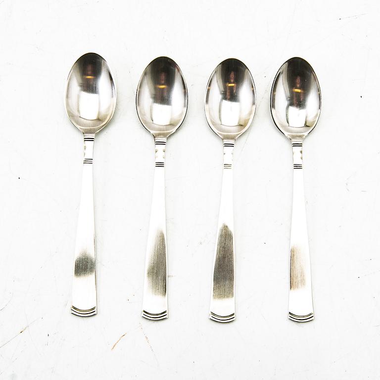Coffee spoons, silver, 12 pcs, Rosenholm, GAB, second half of the 20th century.