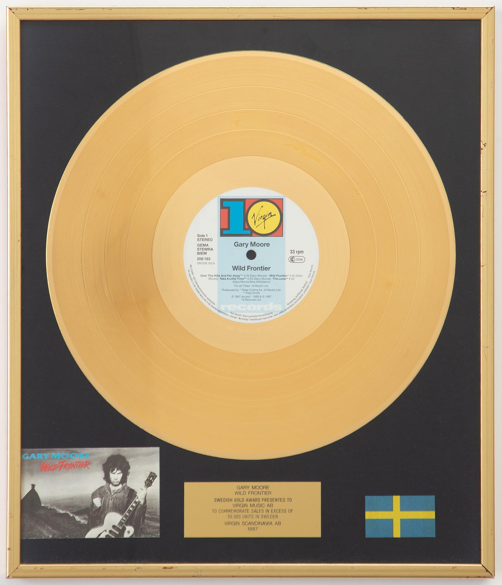 Guldskiva, "Gary Moore - Wild Frontier", Virgin Scandinavia, 1987.