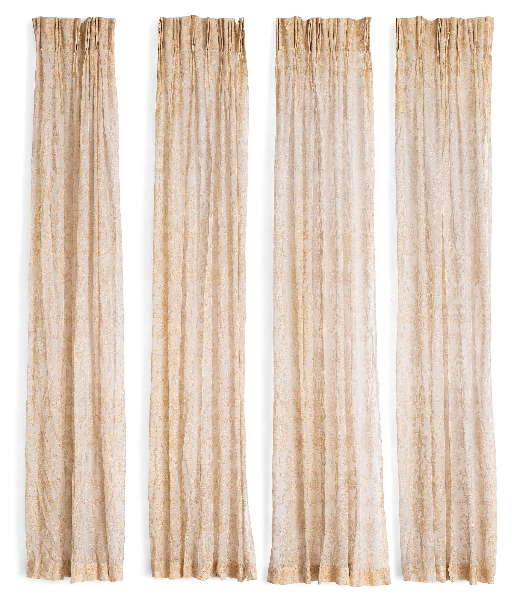 Skira gardiner, fyra stycken, bomull.