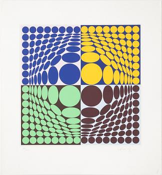 Victor Vasarely · VICTOR VASARELY, färgseriegrafi, signerad och numrerad 197/250.