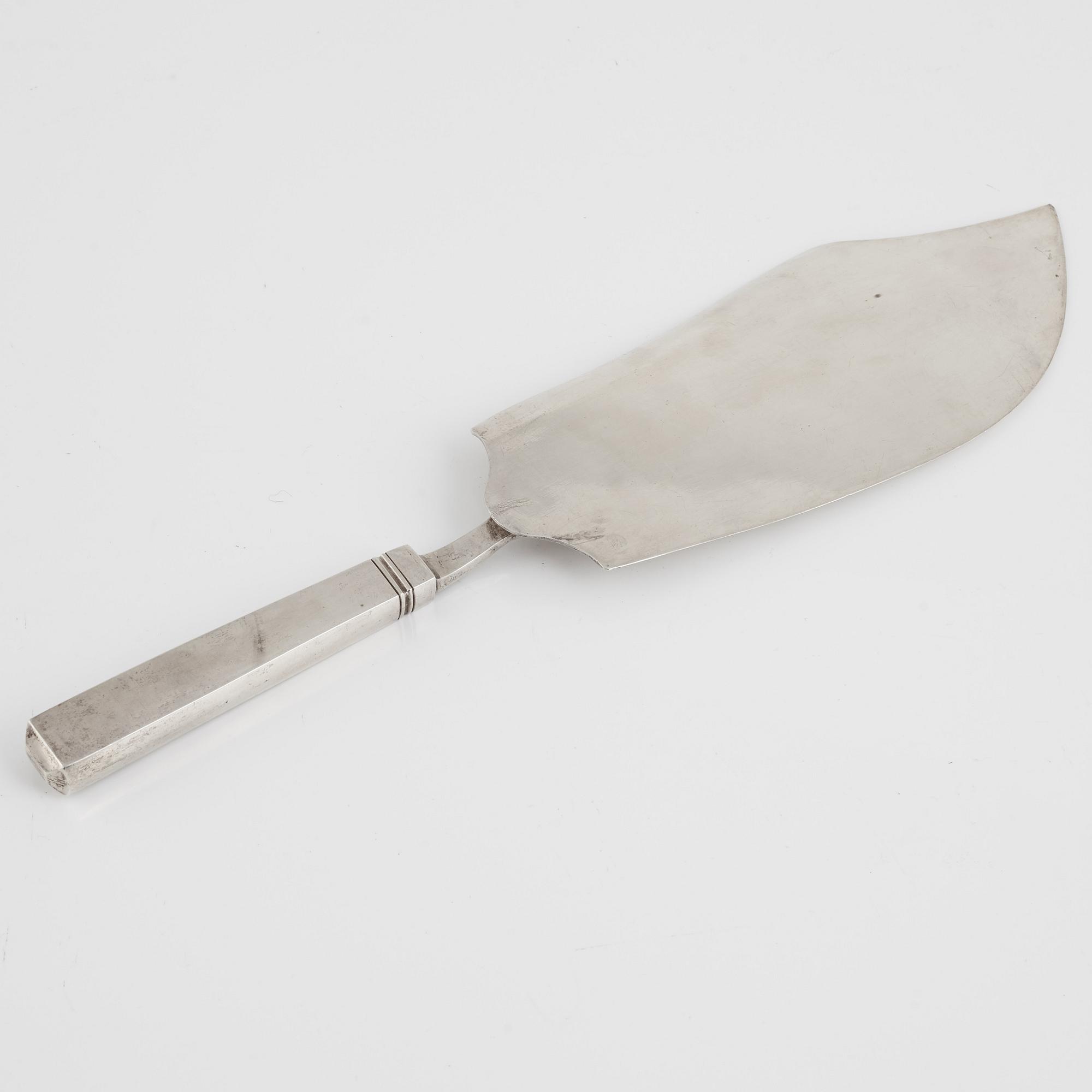 A Silver Cake Server, circa 1900.