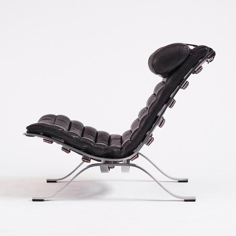 Arne Norell, a black leather 'Ari' lounge chair, Möbel AB Arne Norell, 1960-1970s.