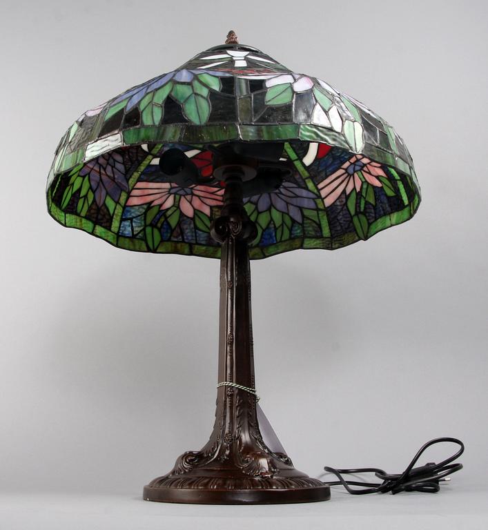 BORDSLAMPA, "Tiffany-stil", 1900/2000-tal.