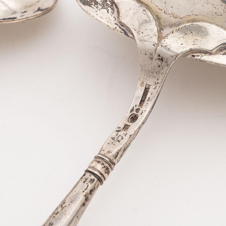 Soppslevar, 3st, silver, olika mästare, Sverige, 17/1800-tal.