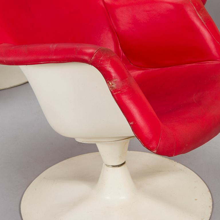 Yrjö Kukkapuro, pöytä "Saturnus" ja tuoleja, 4 kpl, "Junior", Haimi, 1960-luku.