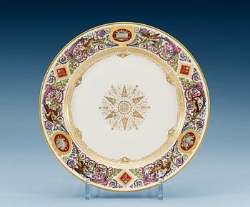 A French Sèvres dinner plate, period of Louis Philippe.