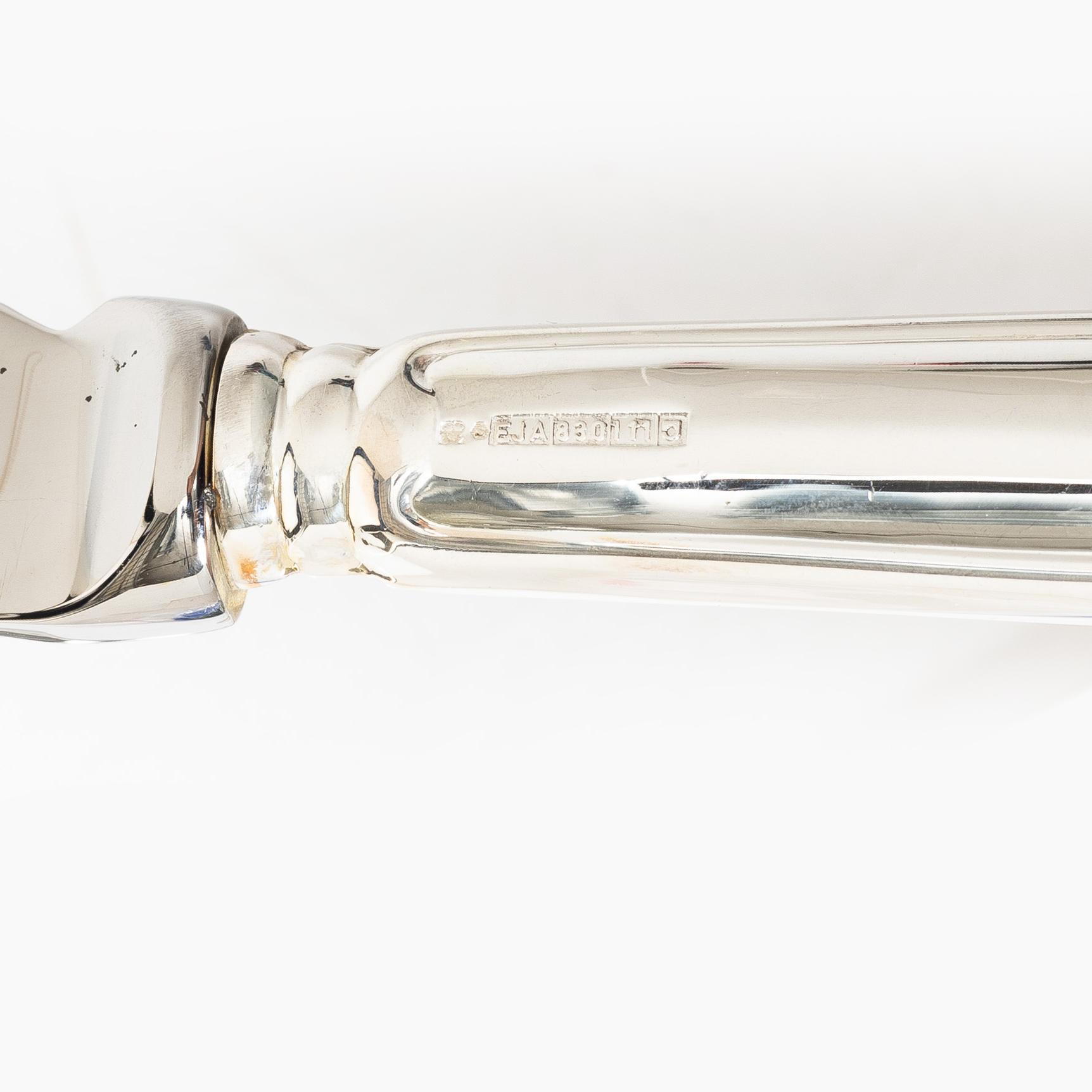 A 36-piece silver cutlery service, model Chippendale, EJA, 20207.