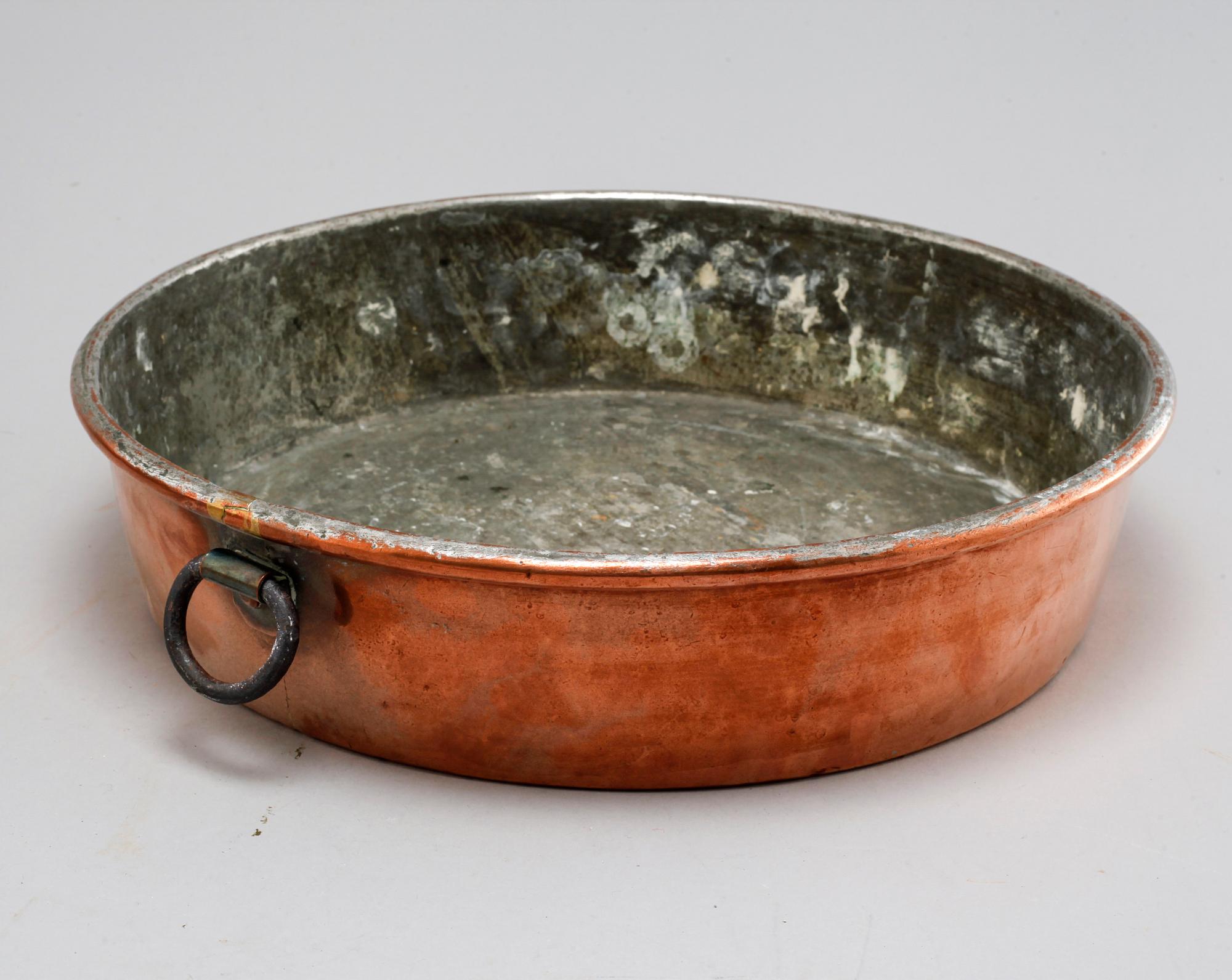 Six pieces of 19th century copper molds.