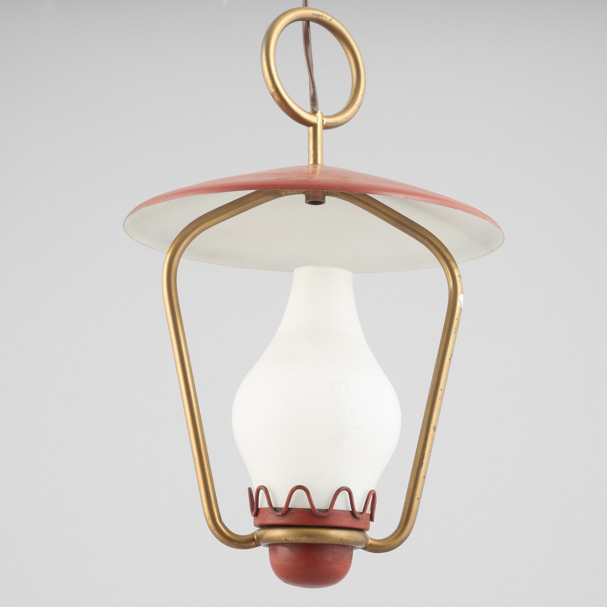 Hans Bergström, a Swedish Modern ceiling lamp, Ateljé Lyktan, Åhus, 1940s.