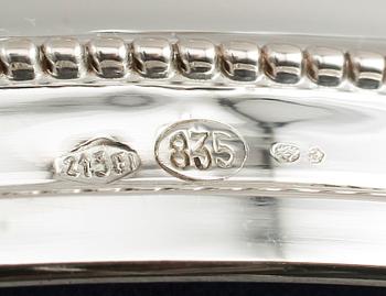 LJUSSTAKAR, 1 par, silver, Finland, 1900-talets första hälft.