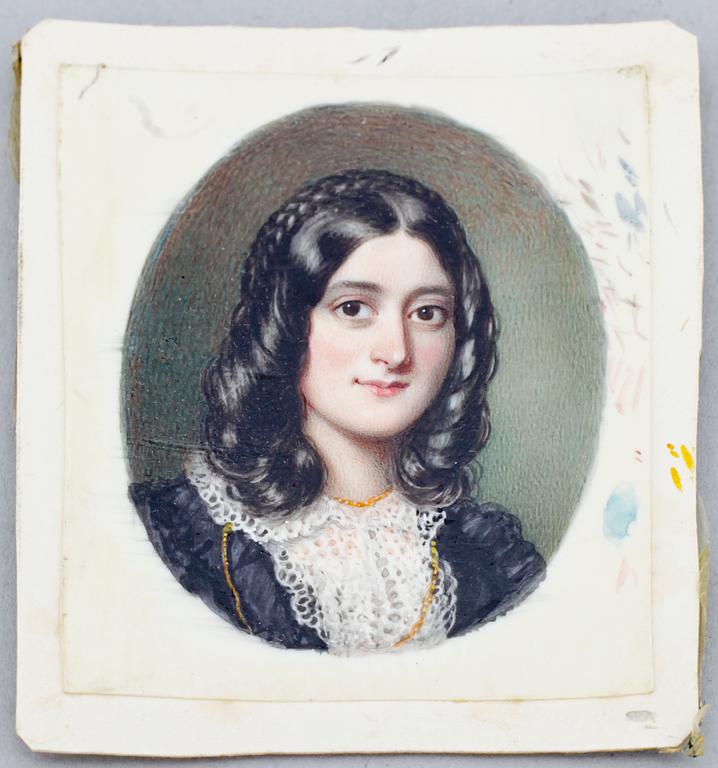 EDWIN DALTON SMITH, tillskriven, miniatyr, gouache på ben.