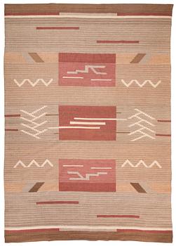 A 1930's Finnish flat weave carpet. Circa 240x340 cm.