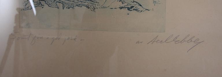 EBBE, AXEL, etsningar 2 st, sign.