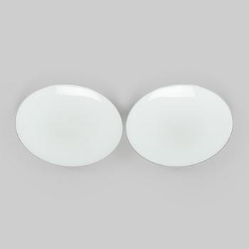 Arne Jacobsen, a pair of 1960's 'AJ-Eklipta' ceiling / wall lamps, for Louis Poulsen/licensed manufacturer Orno, Stockmann.