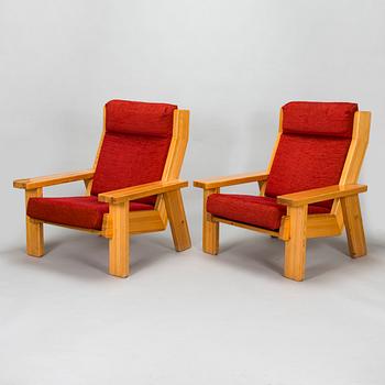 Fåtöljer, ett par, Oulanka Oy Huonekaluteollisuus, 1970-tal.