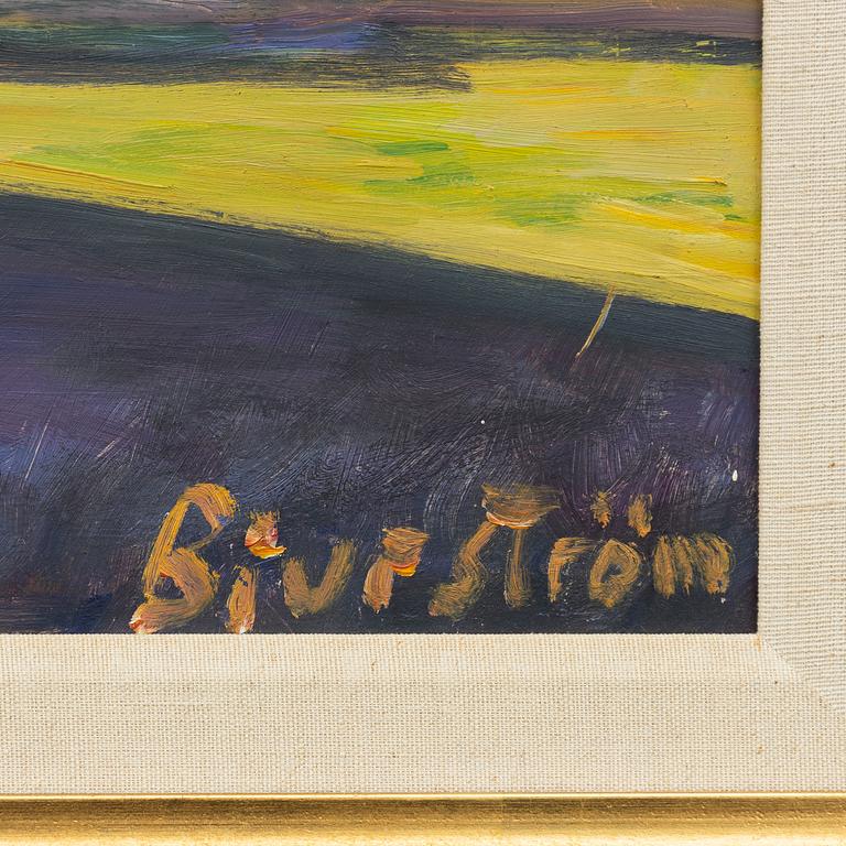 Tor Bjurström, West Coast landscape with cliffs and houses.