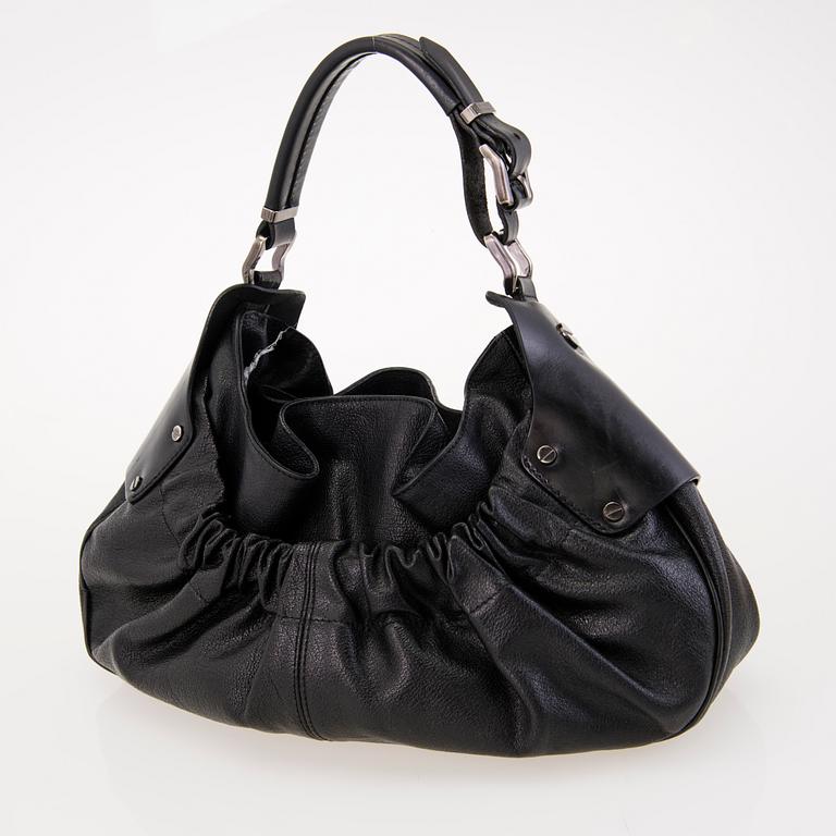 BURBERRY Prorsum Warrior Black Leather Hobo Bag.