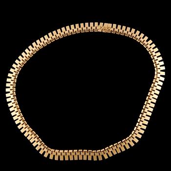 COLLIER, guld 18K, Frankrike 1900-tal. Vikt ca 46 gram.