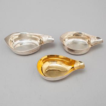 4 silver pap boats. Among others Richard Gurney & Thomas Cook London 1752.