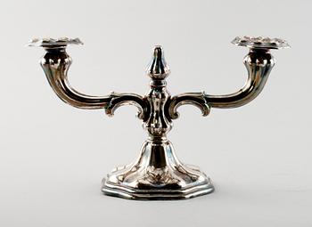 KANDELABER, silver, CG Hallberg, Stockholm 1938.
