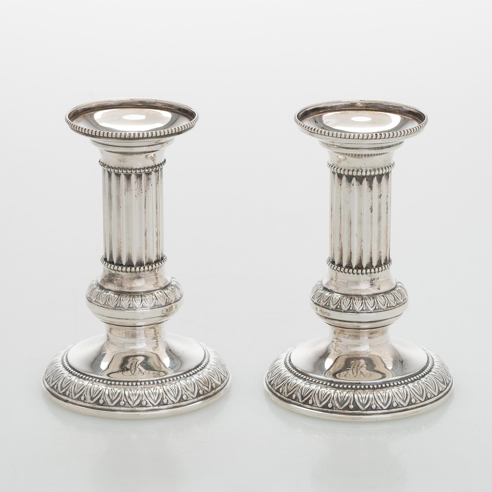 A pair of silver candlesticks, Kultateollisuus Turku 1994.