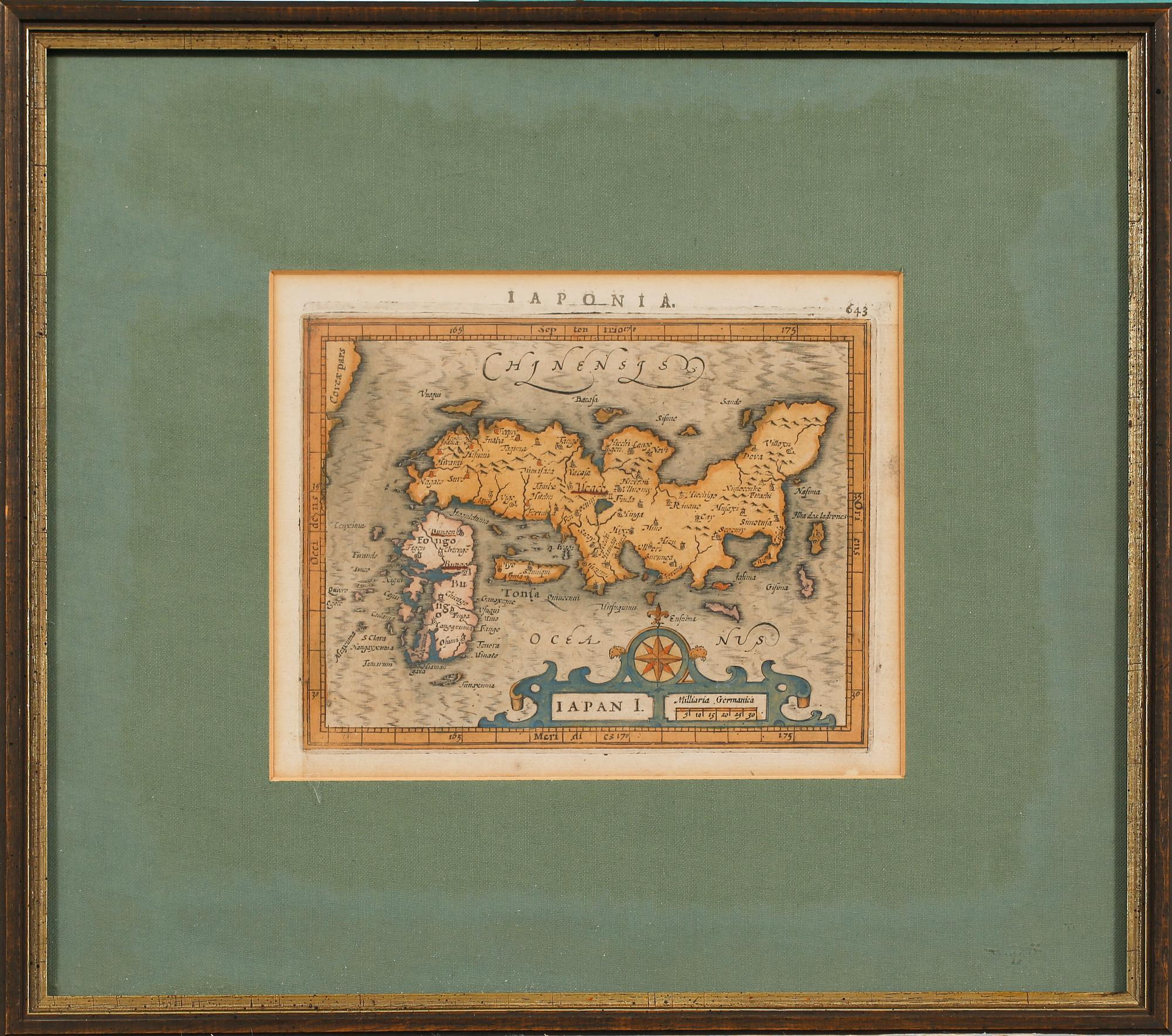 KARTOR, 3 st, etsningar, 1700-/1800-tal.