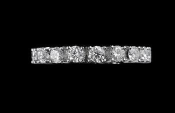 RING, briljantslipade diamanter ca 2.52 ct. H/si. Vikt 5 g.