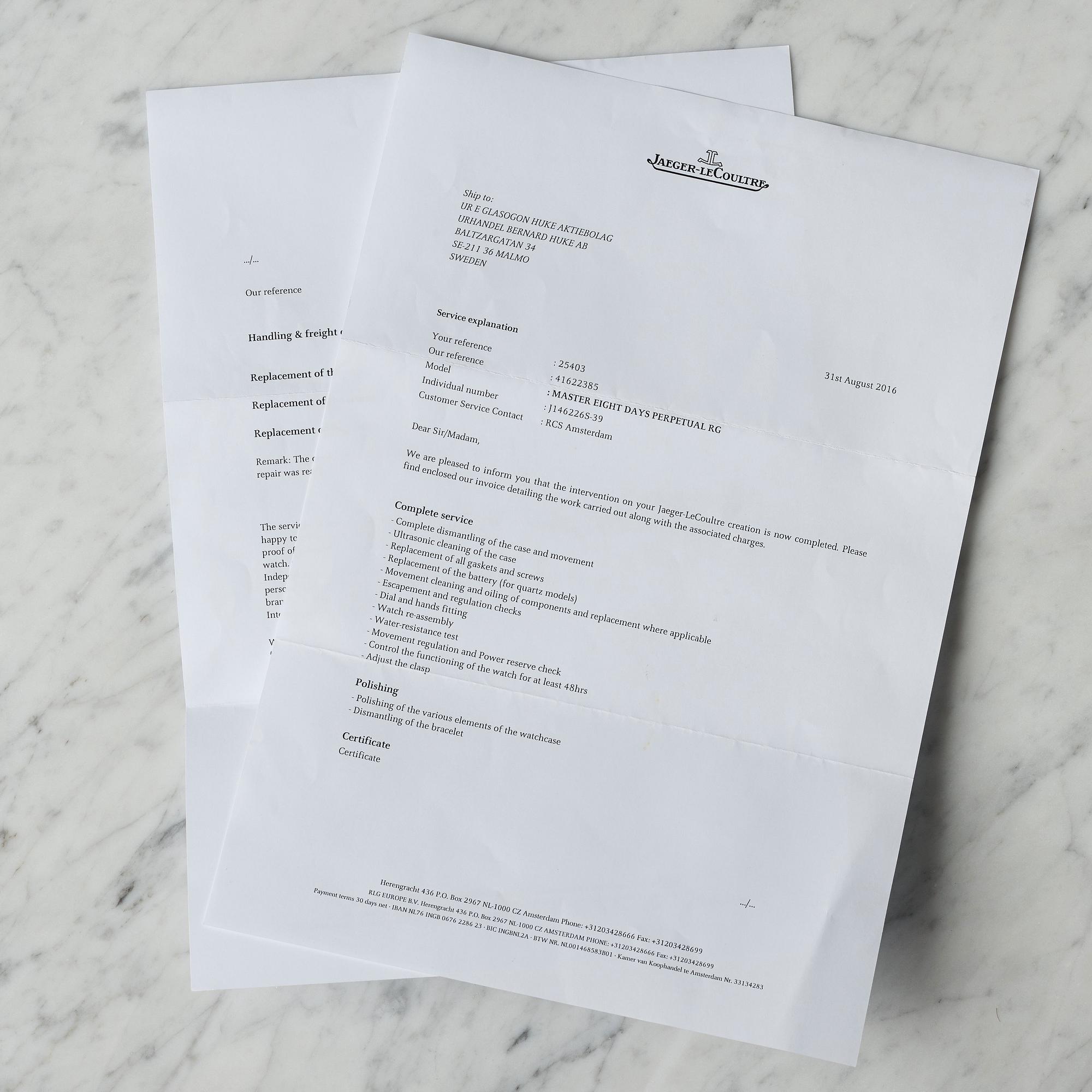 JAEGER-LeCOULTRE, Master Eight Days Perpetual, wristwatch, 41,5 mm,