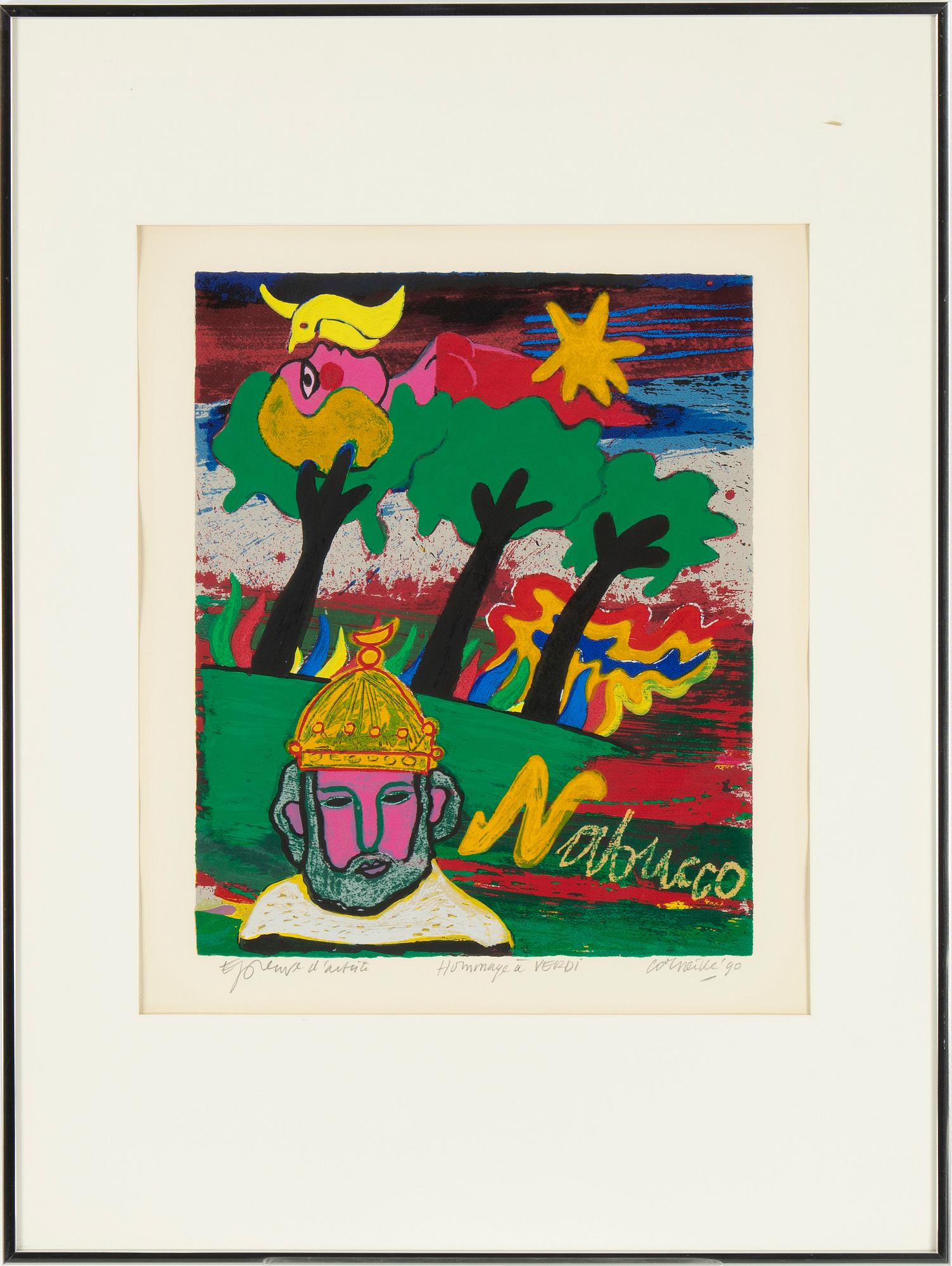 Beverloo Corneille, 12 silkscreen in colour, 1990, signed EA. "Hommage à Verdi".