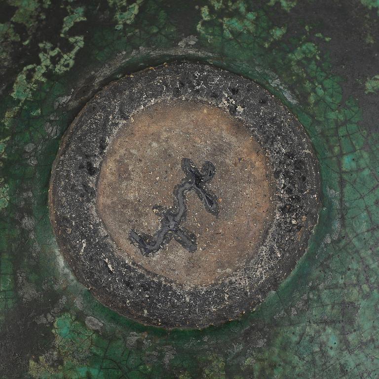 Hans Hedberg, a signed faience box, Biot, France.