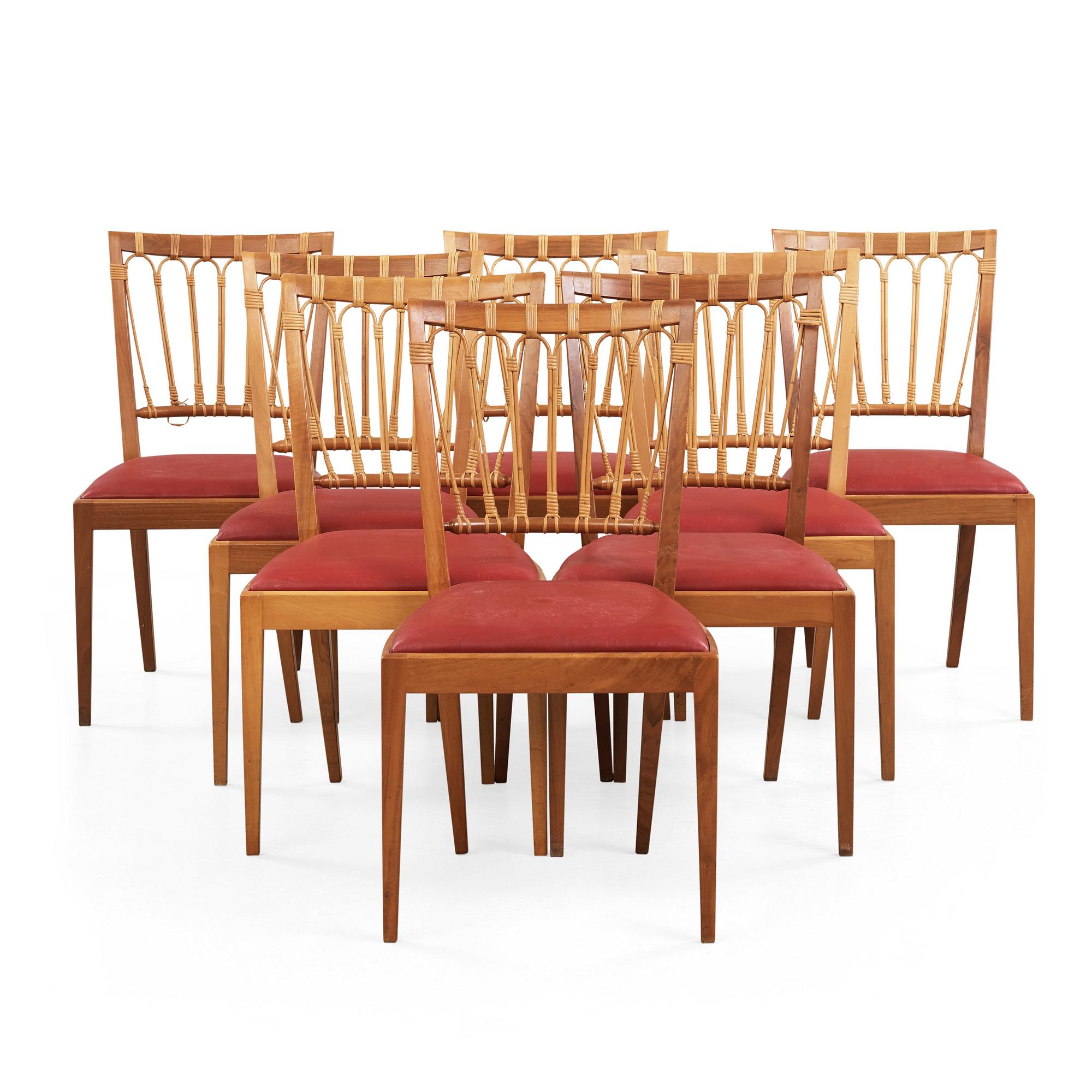 Josef Frank, stolar, 8 st, Firma Svenskt Tenn, modell 1165.