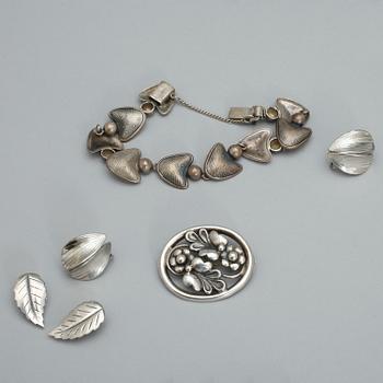 PARTI SMYCKEN, 13 delar, silver, bland annat Alton, 1900-talets andra hälft. Total vikt ca 140 gram.