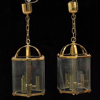 two ceiling lamps from the late 20th century.