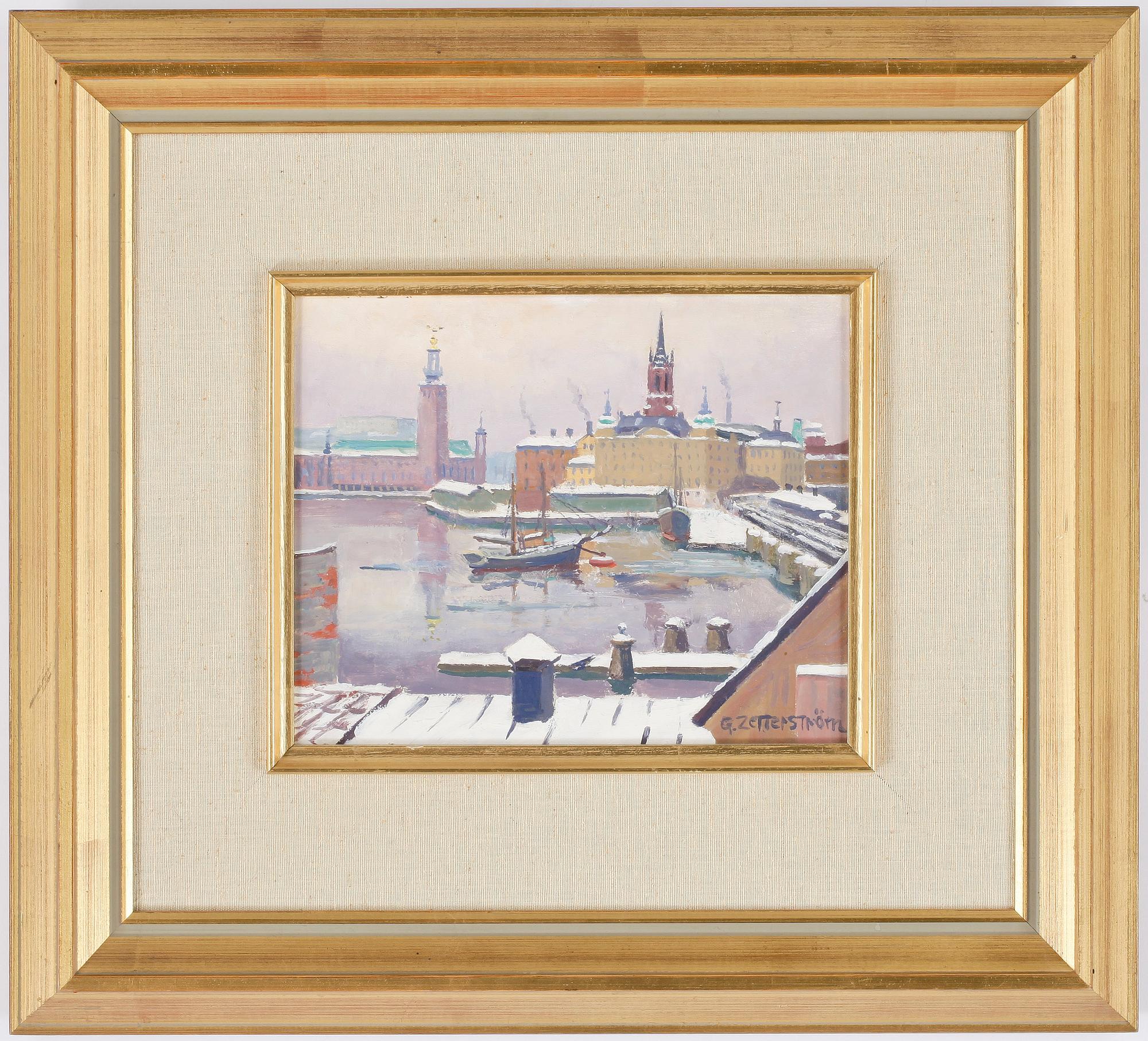 GUNNAR ZETTERSTRÖM, olja på pannå, signerad.