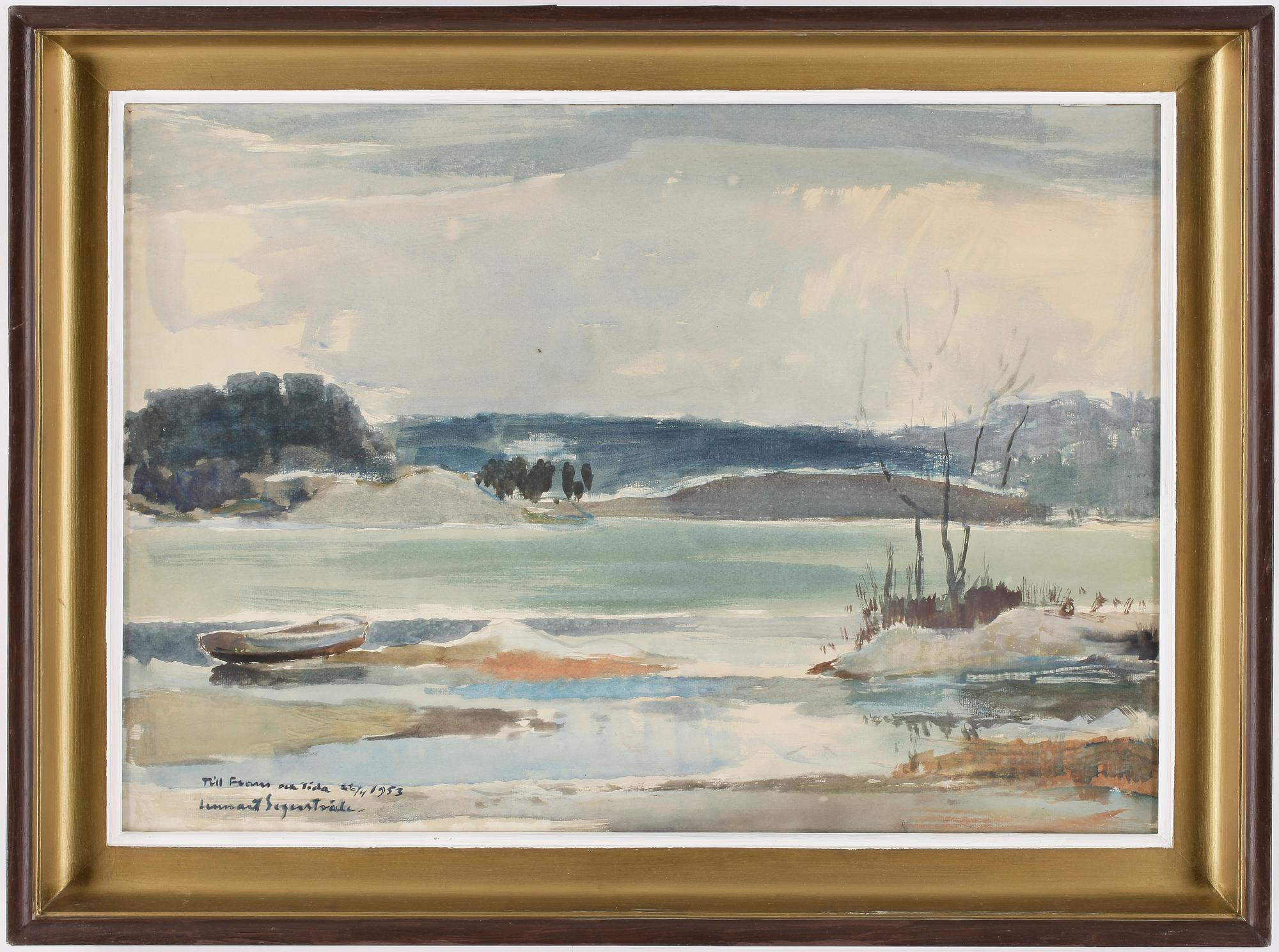 LENNART SEGERSTRÅLE, akvarell på papper, signerad och daterad 1953.