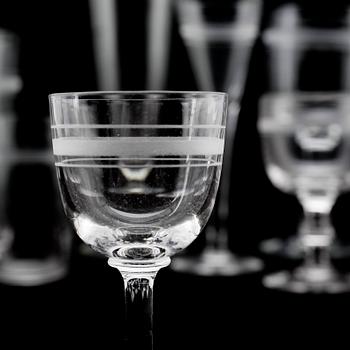 SERVISGLAS, 80 st, sk Rydbergsglas, 1900-talets första hälft.