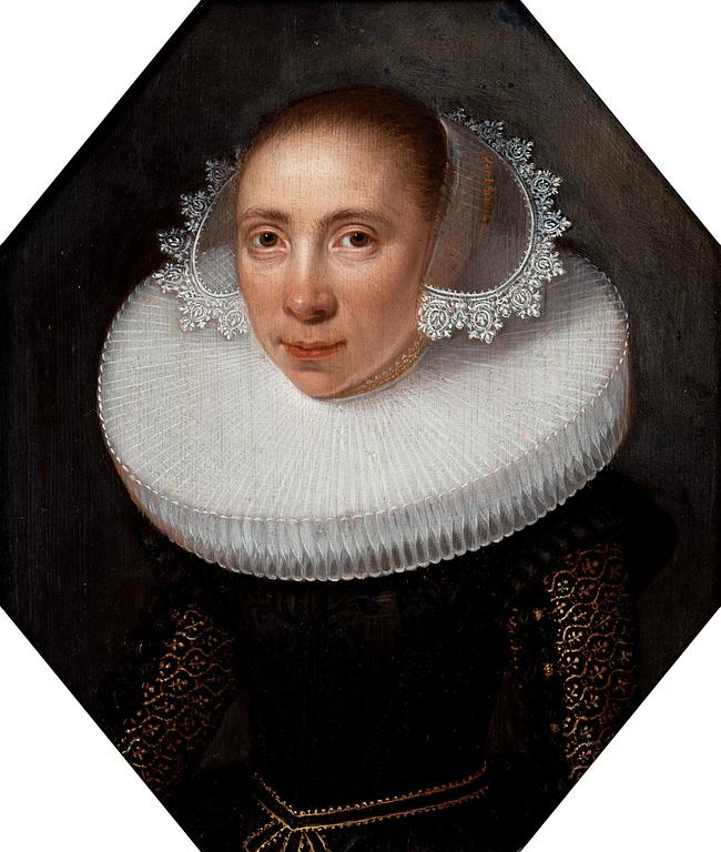 Salomon Mesdach Attributed to, Porträtt of a lady.