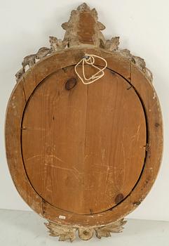 A Swedish Gustavian two-light mirror sconce by Nils Meunier (master in Stockholm 1754-1797).