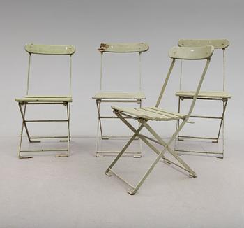 TRÄDGÅRDSSTOLAR, 4 st, 1900-talets första hälft.