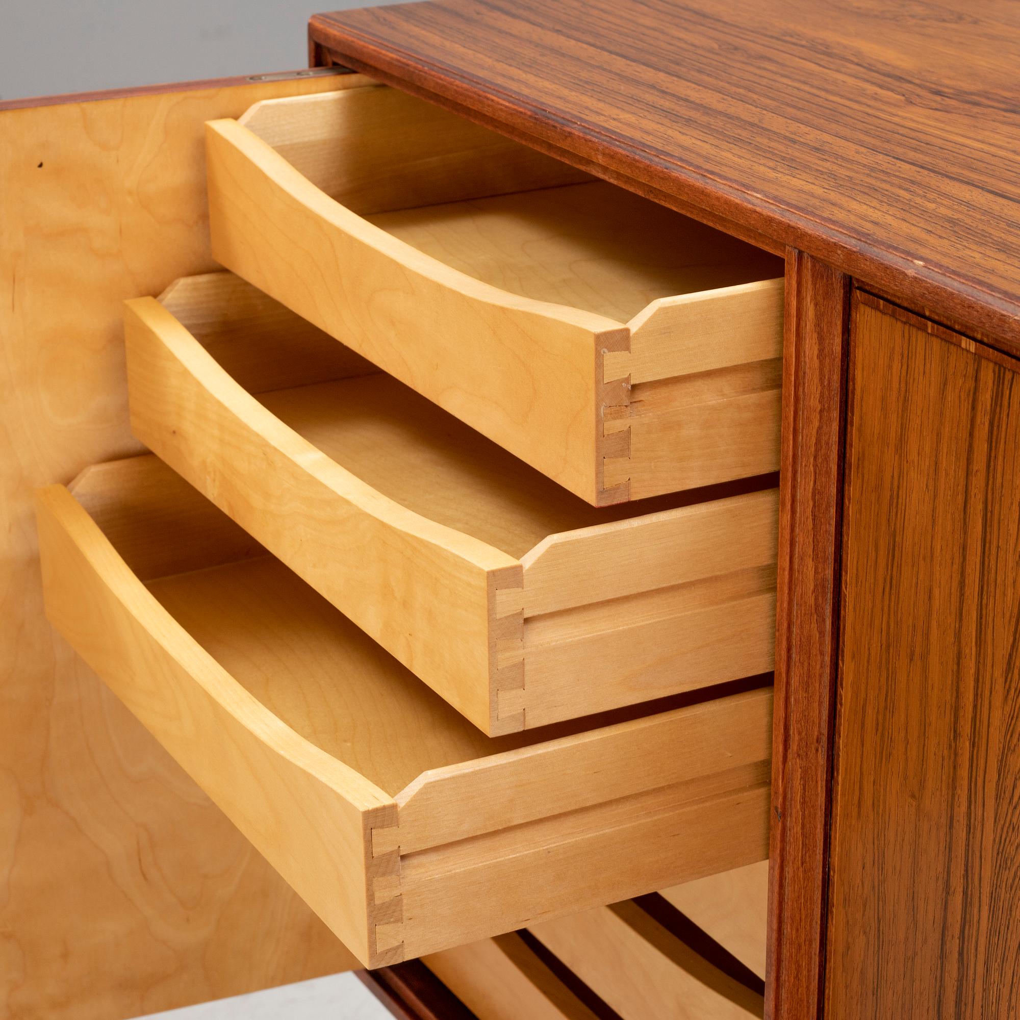 A 'Cortina' rosewood sideboard by Svante Skogh, Seffle Möbelfabrik, Sweden, 1950's/60's.