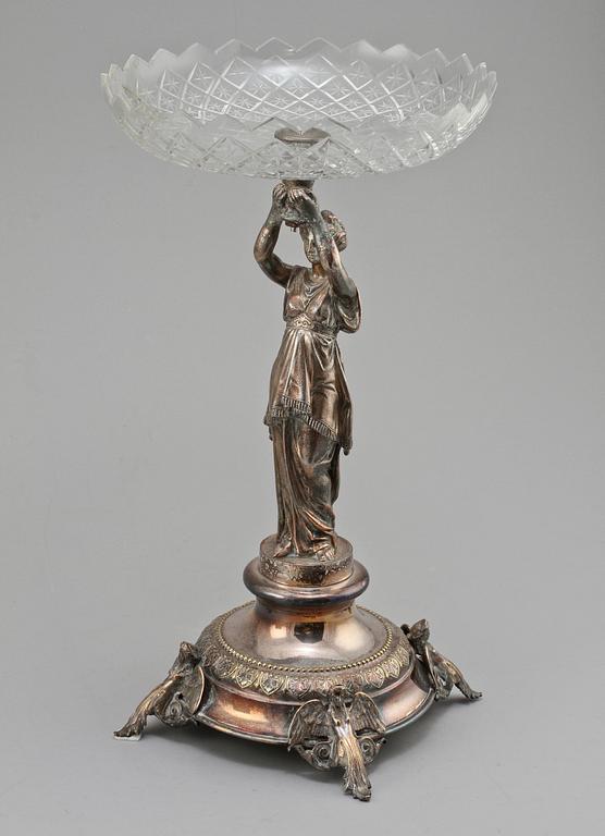 UPPSATSSKÅL, nysilver, omking sekelskiftet 1900.