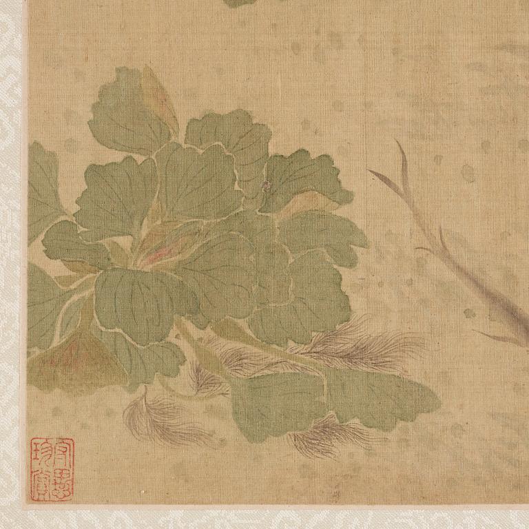 An album with 12 paintings by Qing dynasty artists, circa 1900. Attributed to Zhang Jian, Shou Ping, Yang Jin, after.